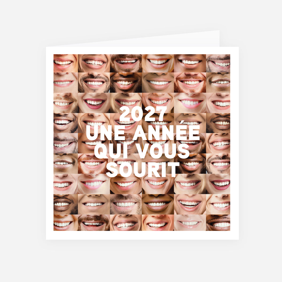 Sourires Partagés | Vœux professionnels • Carte de voeux • Carrée pliable photo N° 1