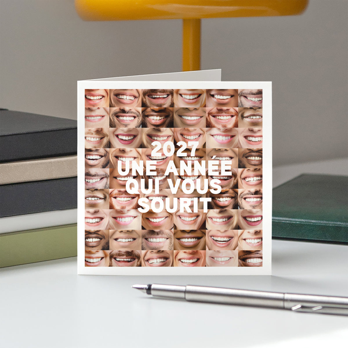 Sourires Partagés | Vœux professionnels • Carte de voeux • Carrée pliable photo N° 5