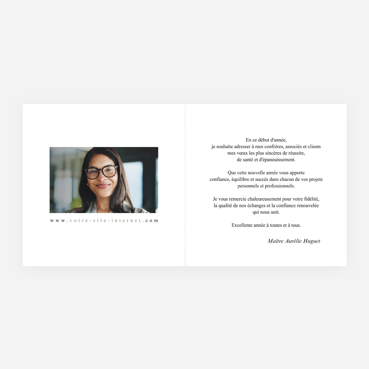 À Vos Côtés | Vœux professionnels • Carte de voeux • Carrée pliable photo N° 2