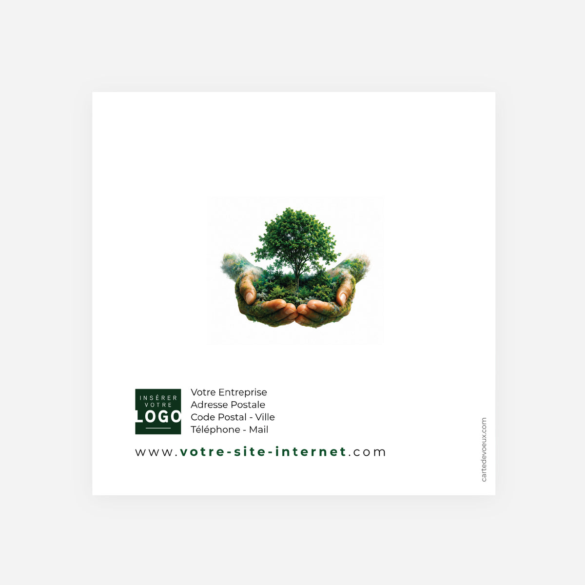 Héritage Durable | Vœux professionnels • Carte de voeux • Carrée pliable photo N° 3