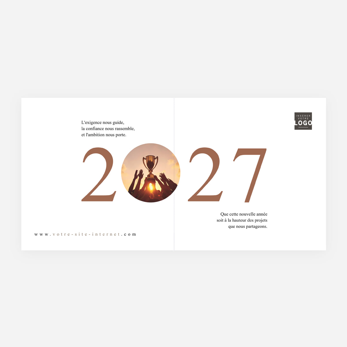 Succès Partagés | Vœux professionnels • Carte de voeux • Carrée pliable photo N° 2