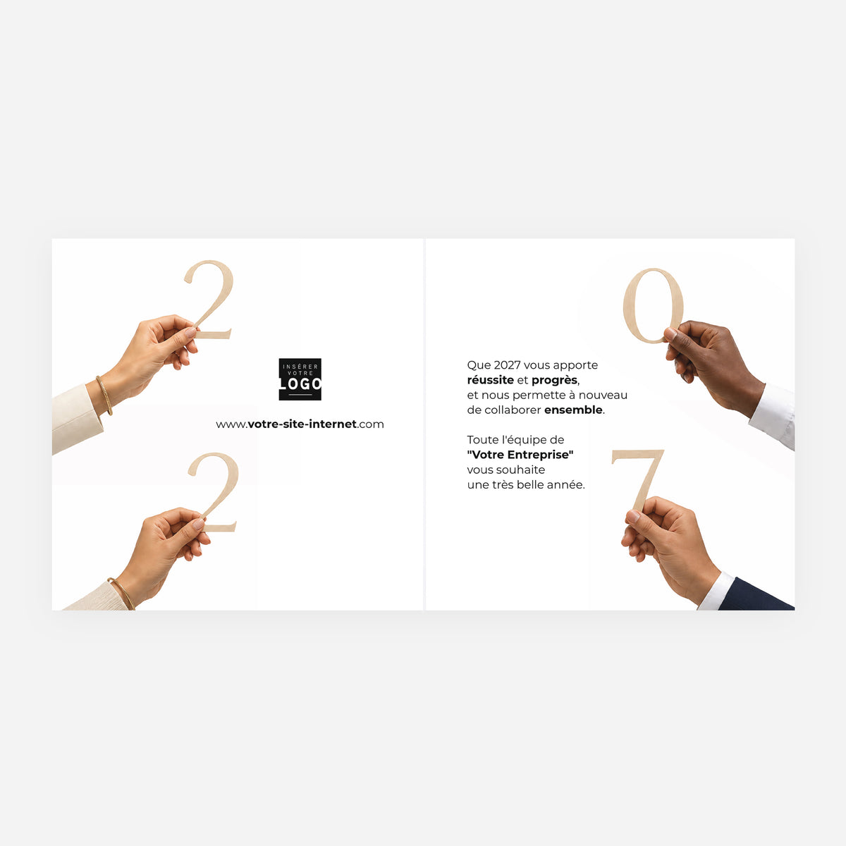 L’Impulsion Commune | Vœux professionnels • Carte de voeux • Carrée pliable photo N° 2