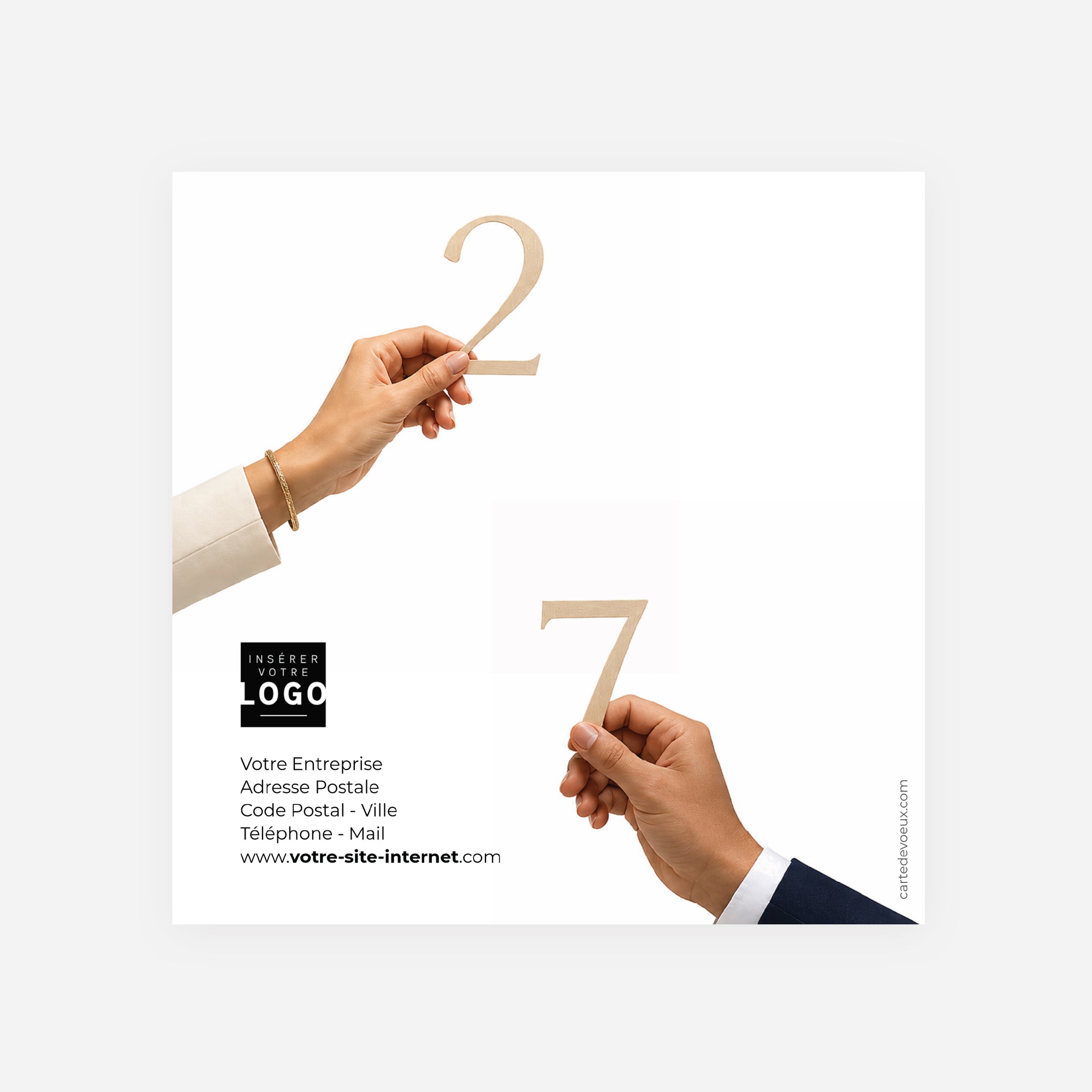 L’Impulsion Commune | Vœux professionnels • Carte de voeux • Carré double photo N° 3