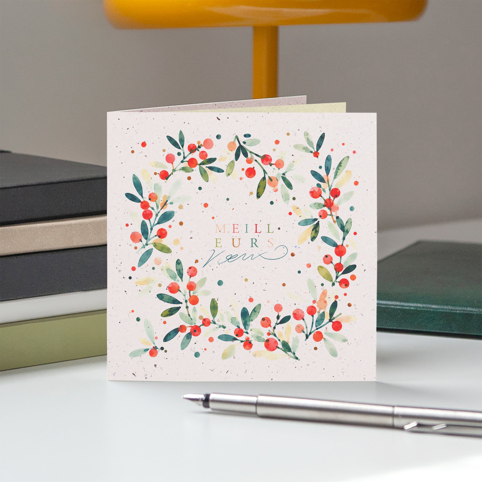 Aquarelle Houx | Vœux professionnels • Carte de voeux • À planter pliable photo N° 5