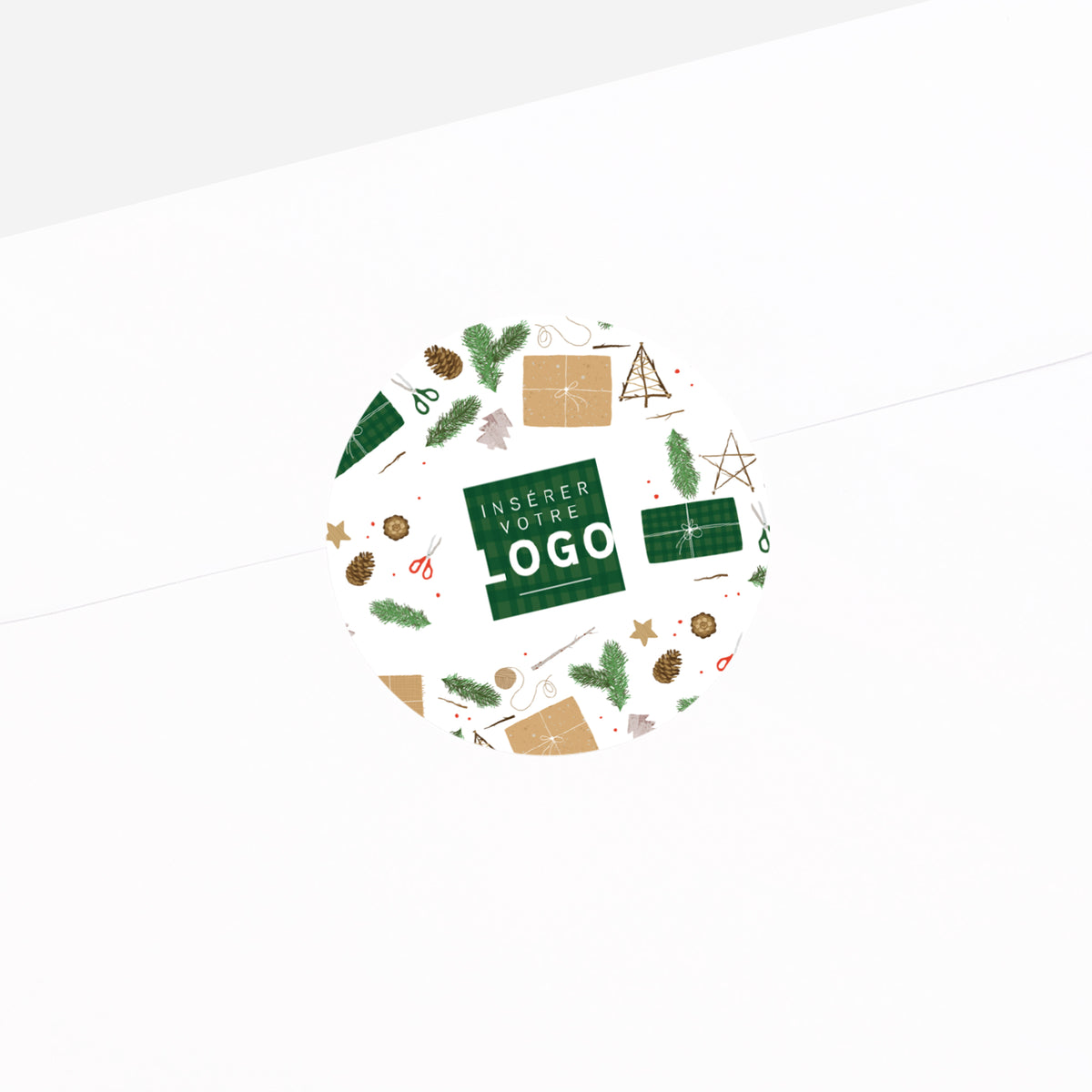 Déco noël | Vœux professionnels • Sticker • Rond photo N° 2