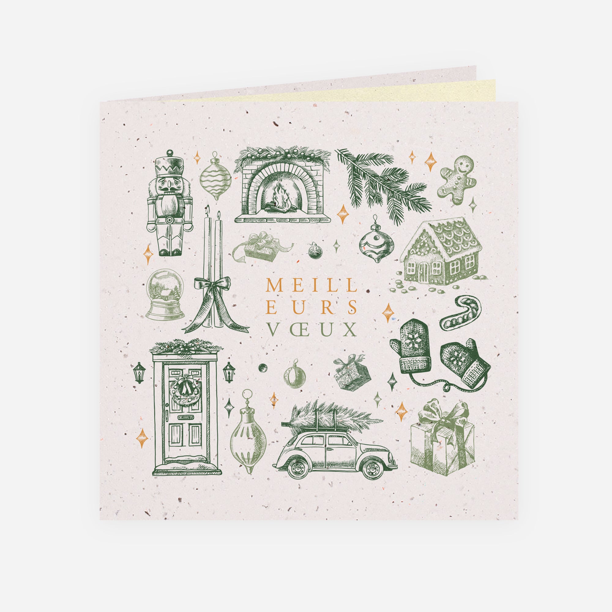 Gravures Noël | Vœux professionnels • Carte de voeux • À planter pliable photo N° 1