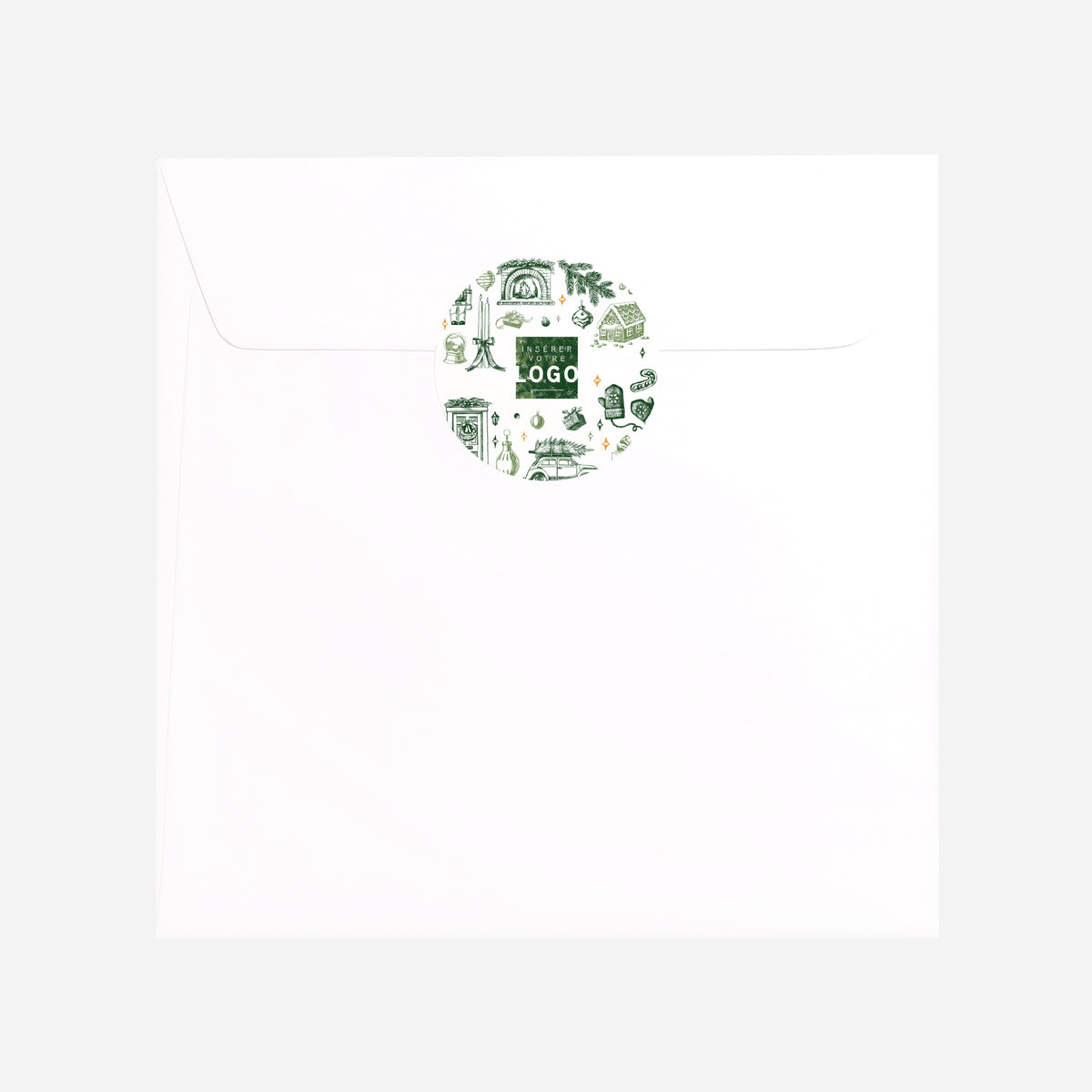 Gravures Noël | Vœux professionnels • Sticker • Rond photo N° 3