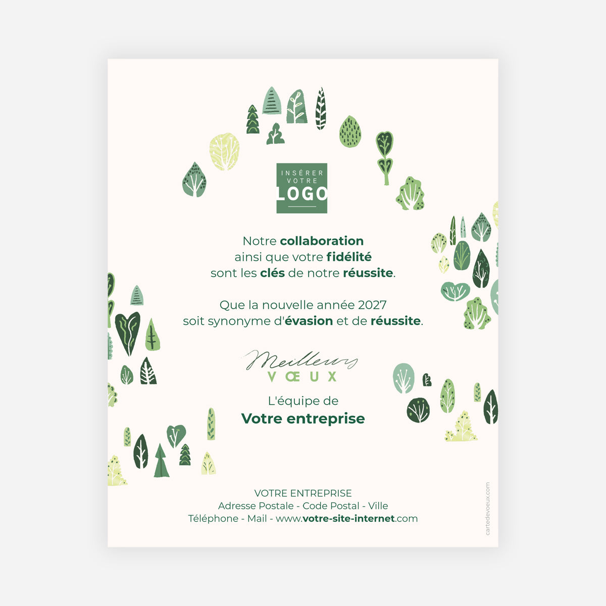 Multi trees | Vœux professionnels • Carte virtuelle • eCard Image photo N° 1