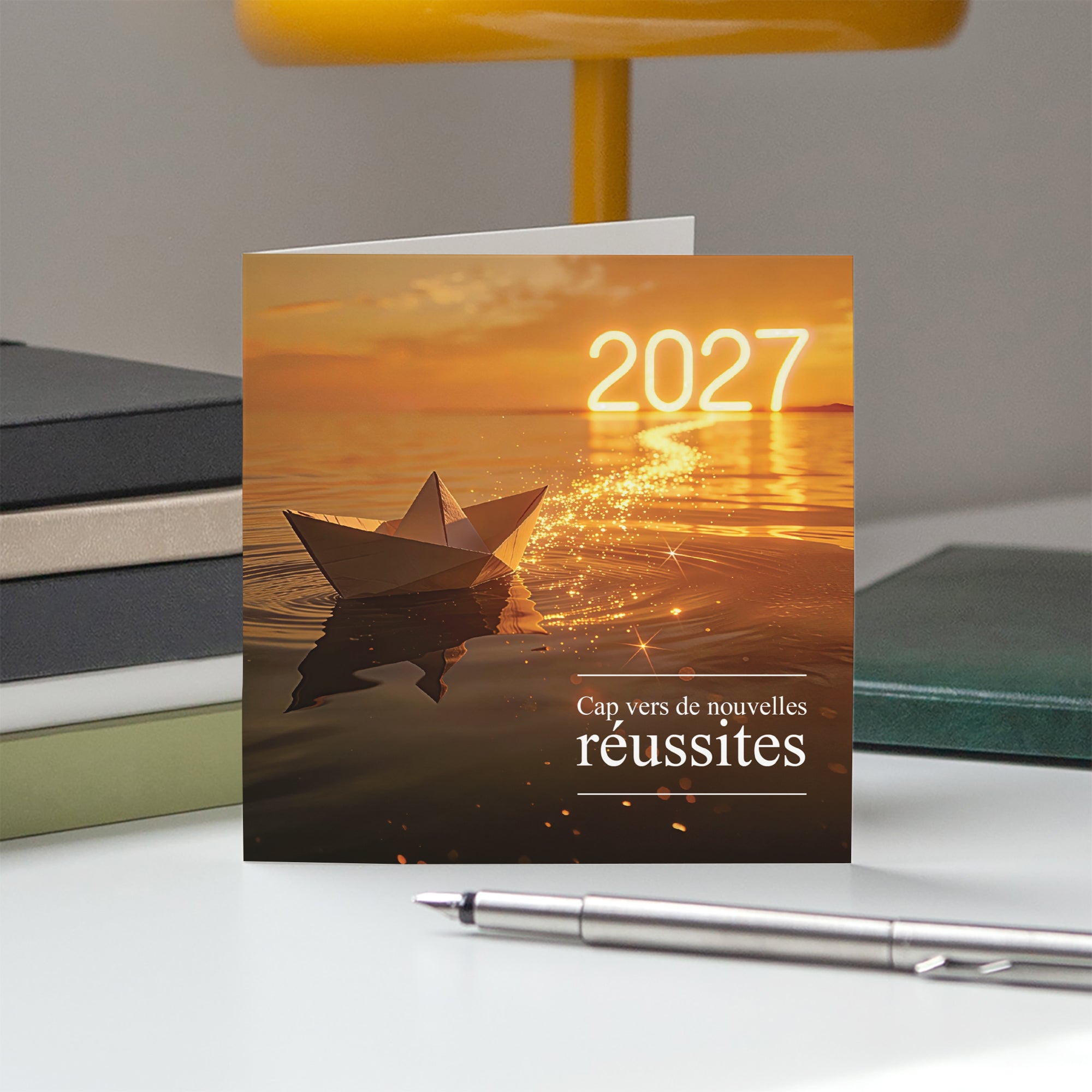 Cap sur la Réussite | Vœux professionnels • Carte de voeux • Carrée pliable photo N° 5