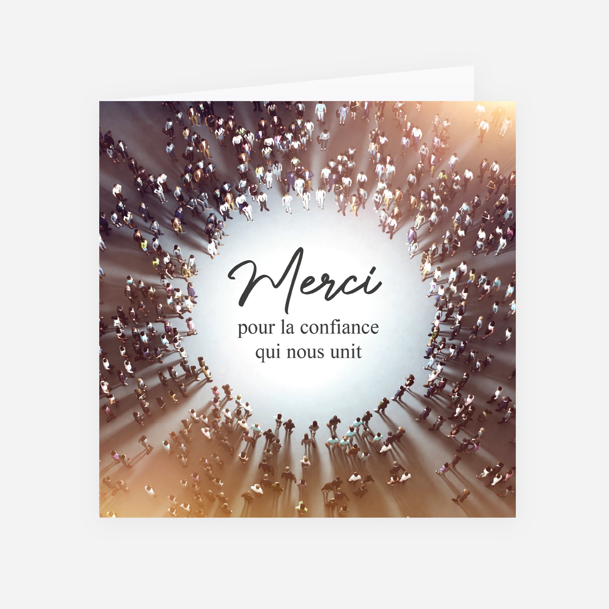 Au Cœur de la Confiance | Vœux professionnels • Carte de voeux • Carrée pliable photo N° 1