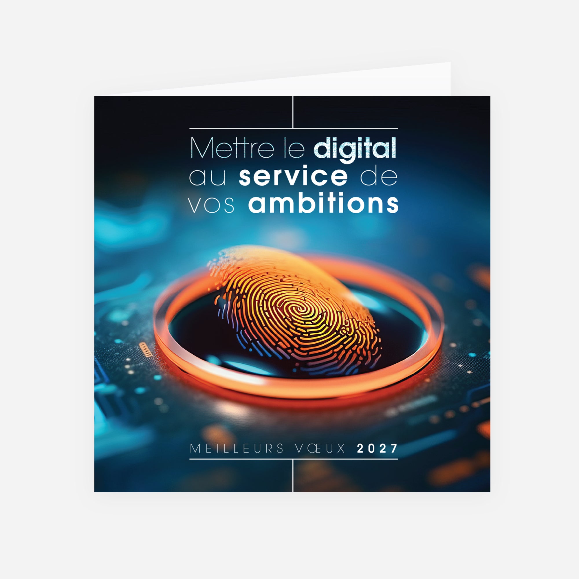 L'Empreinte de l'Innovation | Vœux professionnels • Carte de voeux • Carrée pliable photo N° 1