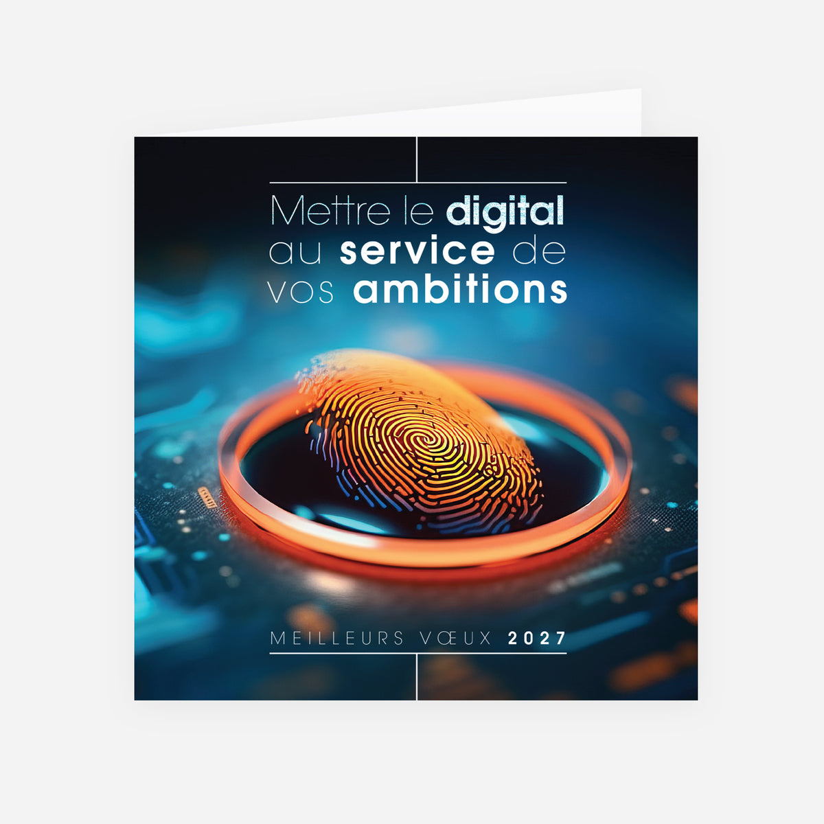 L'Empreinte de l'Innovation | Vœux professionnels • Carte de voeux • Carrée pliable photo N° 1