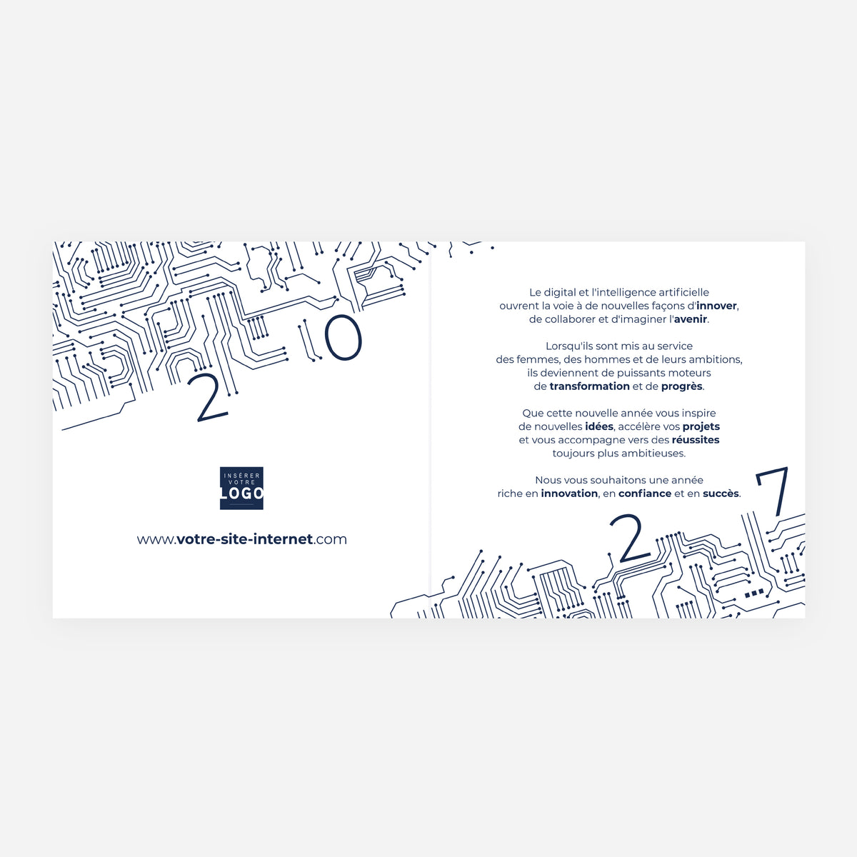 Réinventer les Possibles | Vœux professionnels • Carte de voeux • Carrée pliable photo N° 2