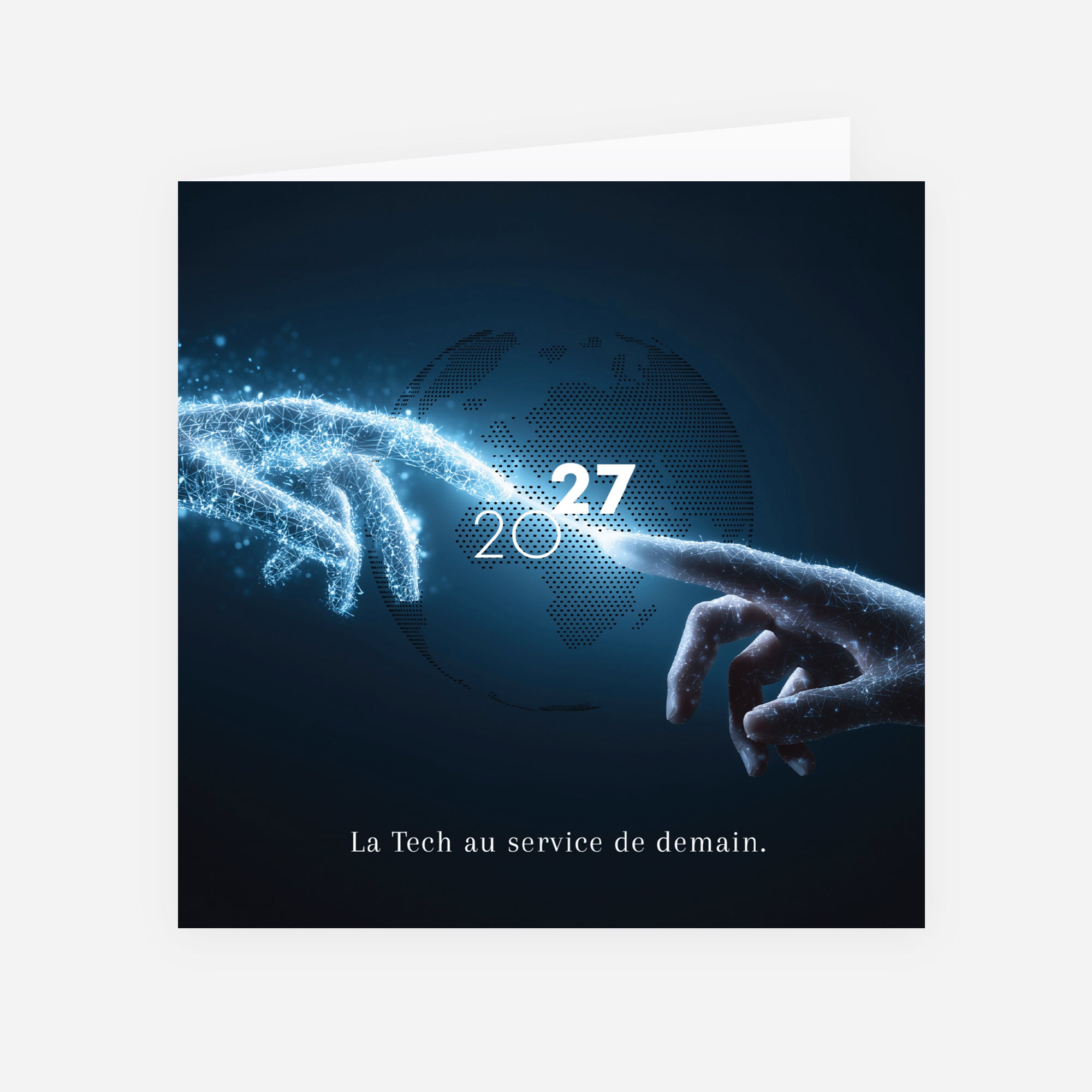 Connexions d'Avenir | Vœux professionnels • Carte de voeux • Carrée pliable photo N° 1