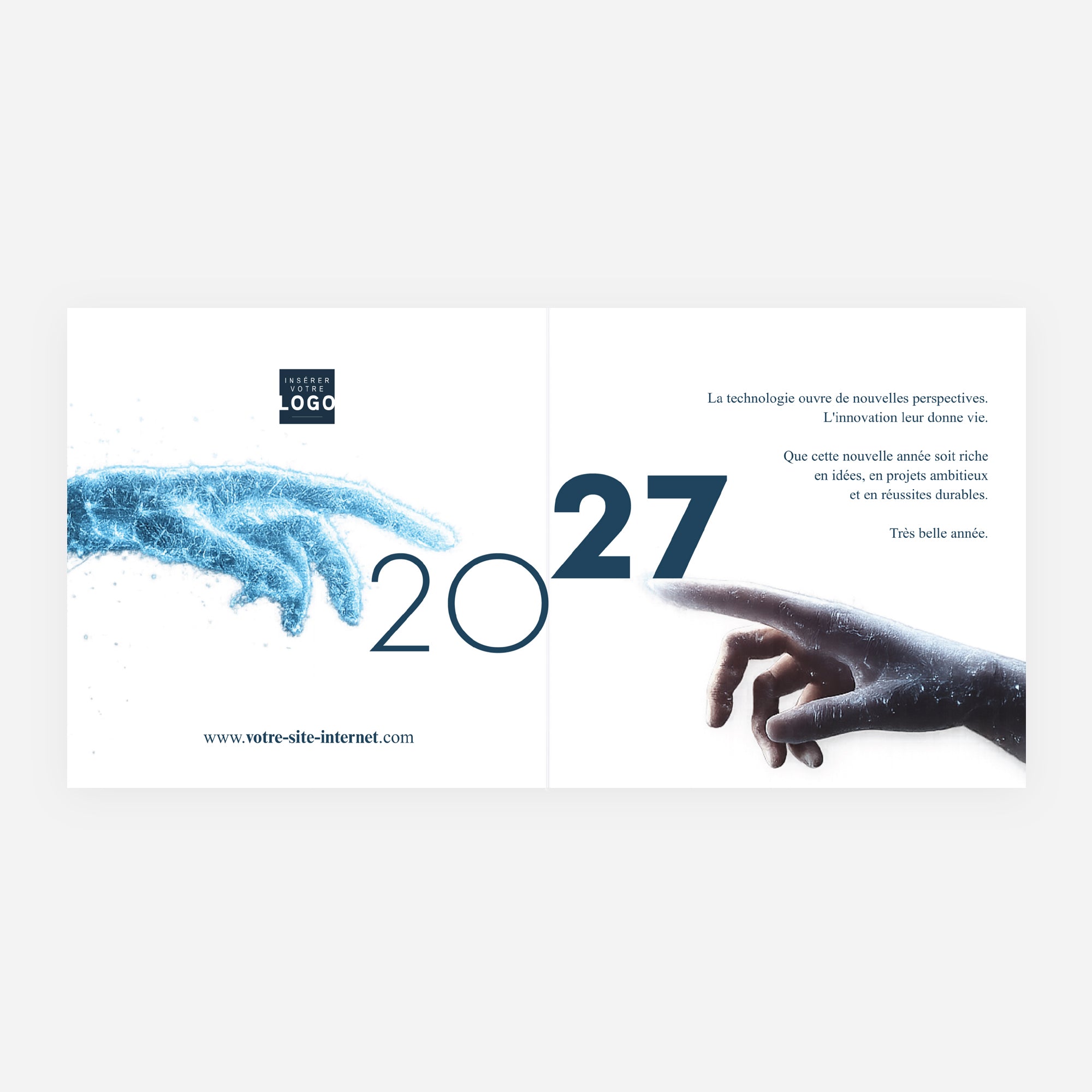Connexions d'Avenir | Vœux professionnels • Carte de voeux • Carrée pliable photo N° 2