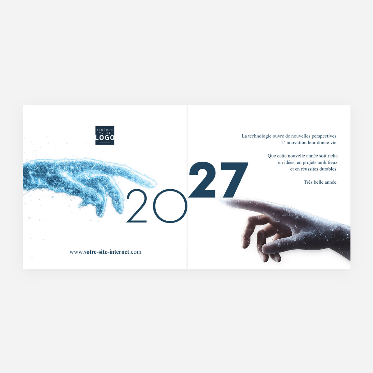 Connexions d'Avenir | Vœux professionnels • Carte de voeux • Carrée pliable photo N° 2