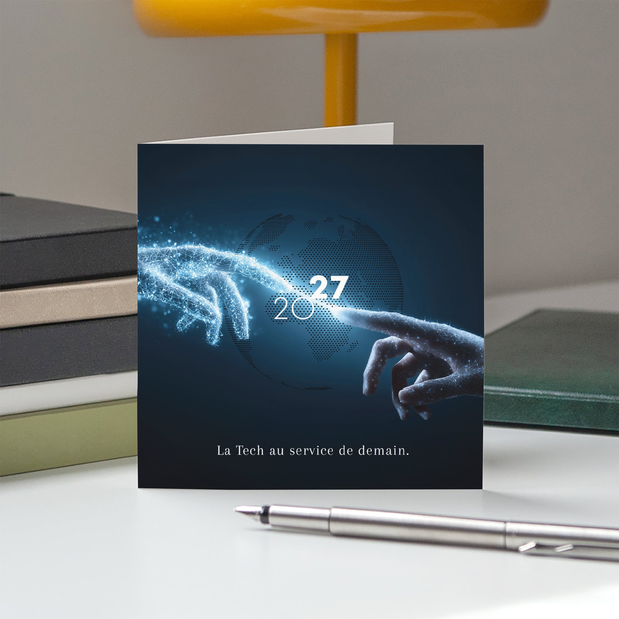 Connexions d'Avenir | Vœux professionnels • Carte de voeux • Carrée pliable photo N° 5