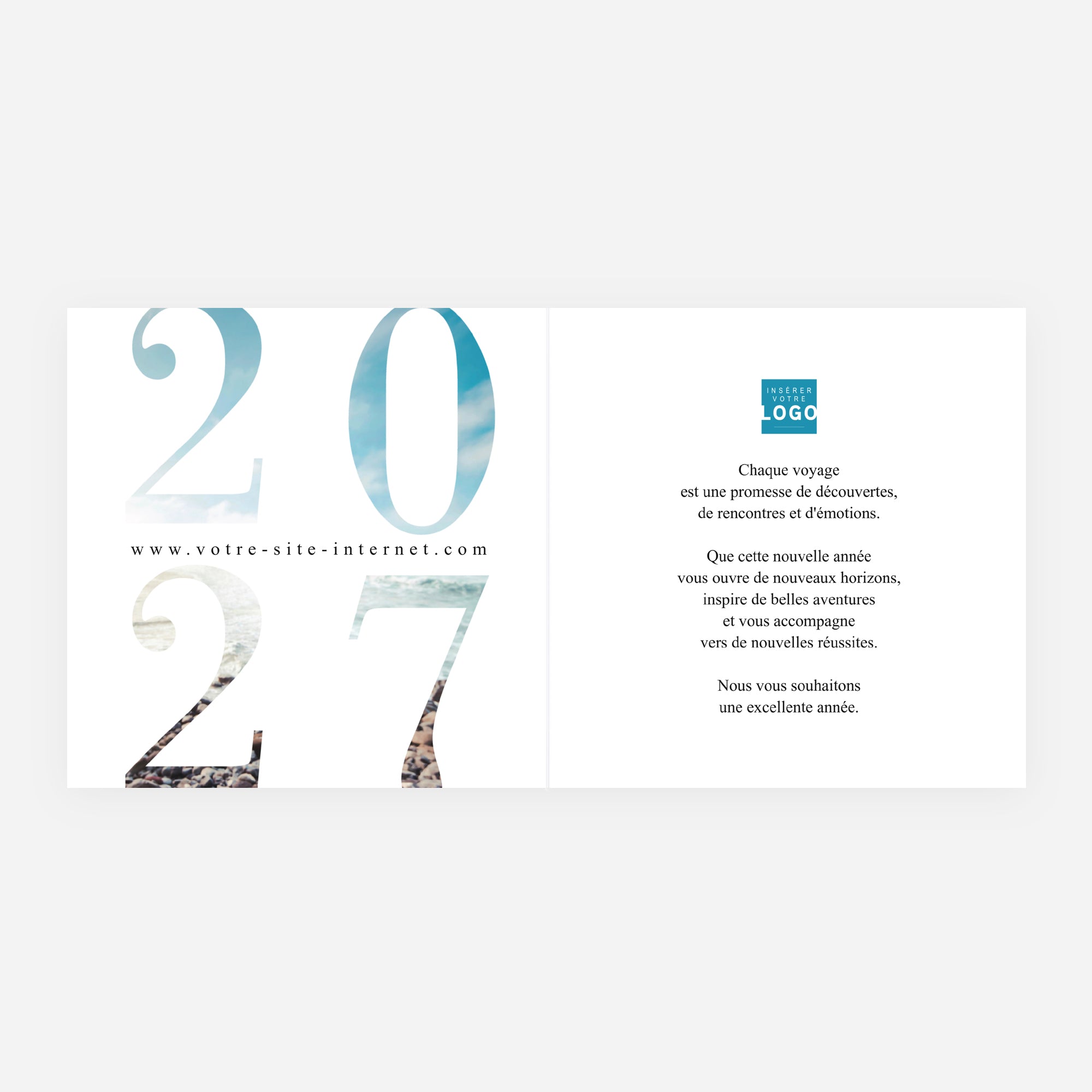 Destination Demain | Vœux professionnels • Carte de voeux • Carrée pliable photo N° 2