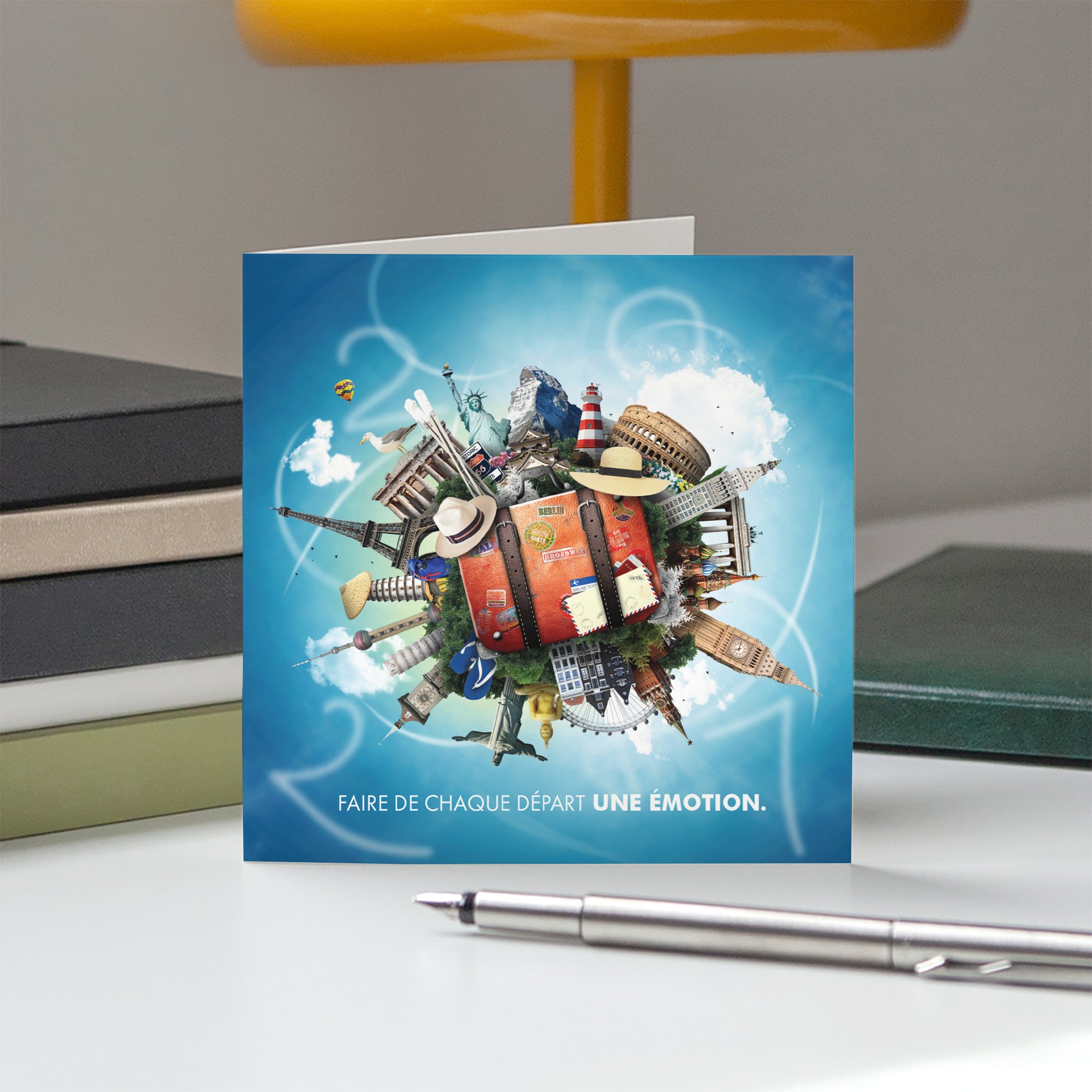 Escales d'Émotions | Vœux professionnels • Carte de voeux • Carrée pliable photo N° 5