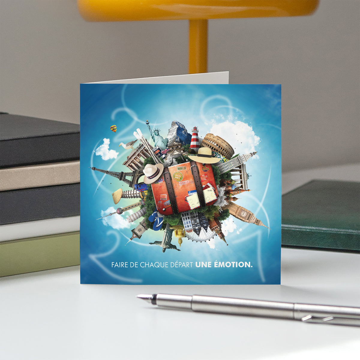 Destination Tourisme | Vœux professionnels • Carte de voeux • Carrée pliable photo N° 5