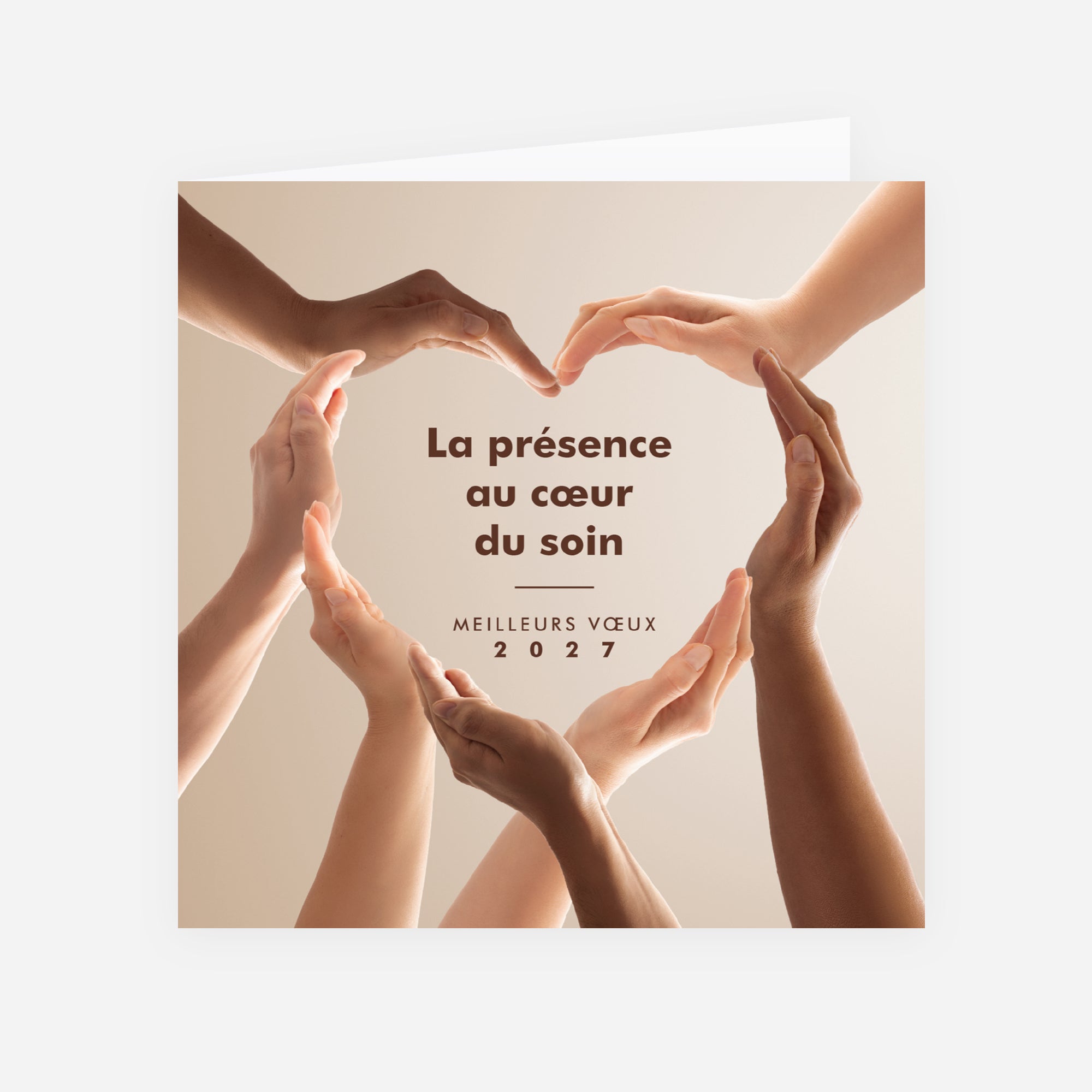 Au Cœur de l'Humain | Vœux professionnels • Carte de voeux • Carrée pliable photo N° 1