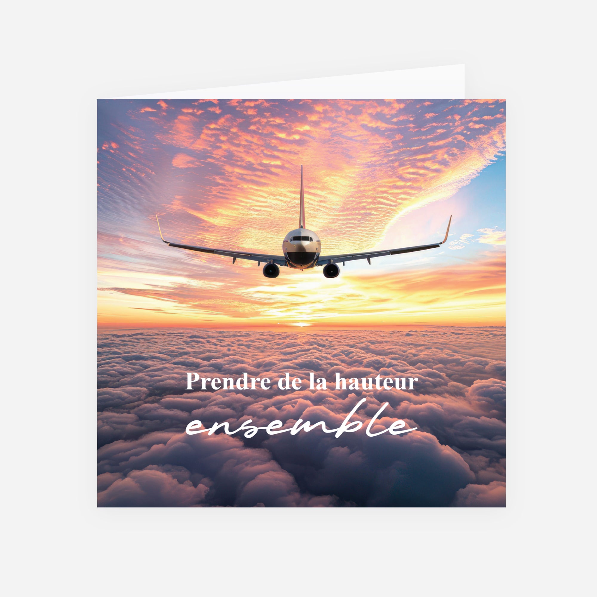 L'Ascension | Vœux professionnels • Carte de voeux • Carrée pliable photo N° 1