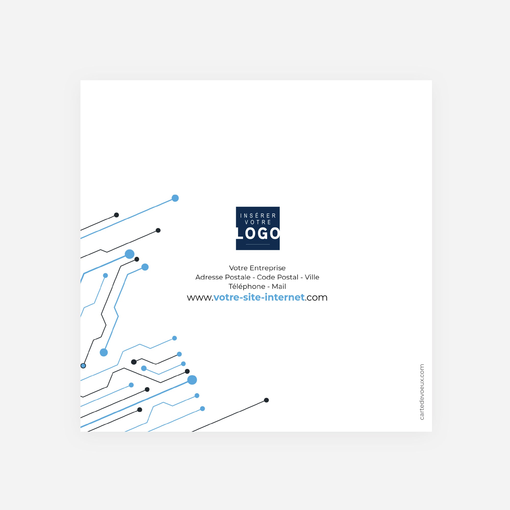 L'Avenir Connecté | Vœux professionnels • Carte de voeux • Carrée pliable photo N° 3