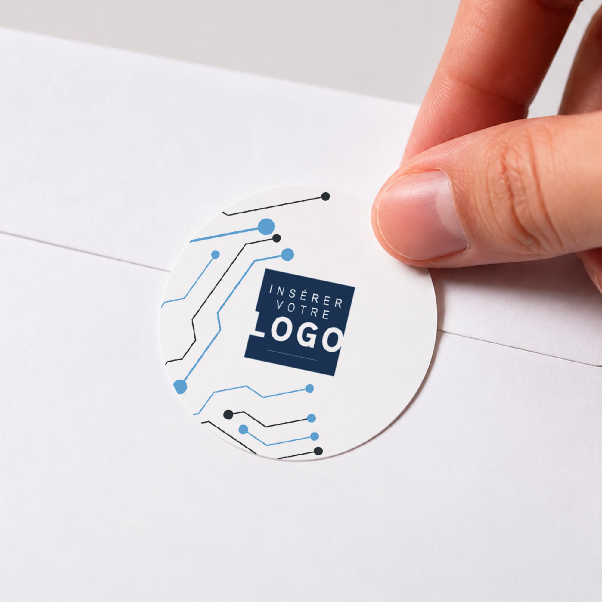 L'Avenir Connecté | Vœux professionnels • Sticker • Rond photo N° 1
