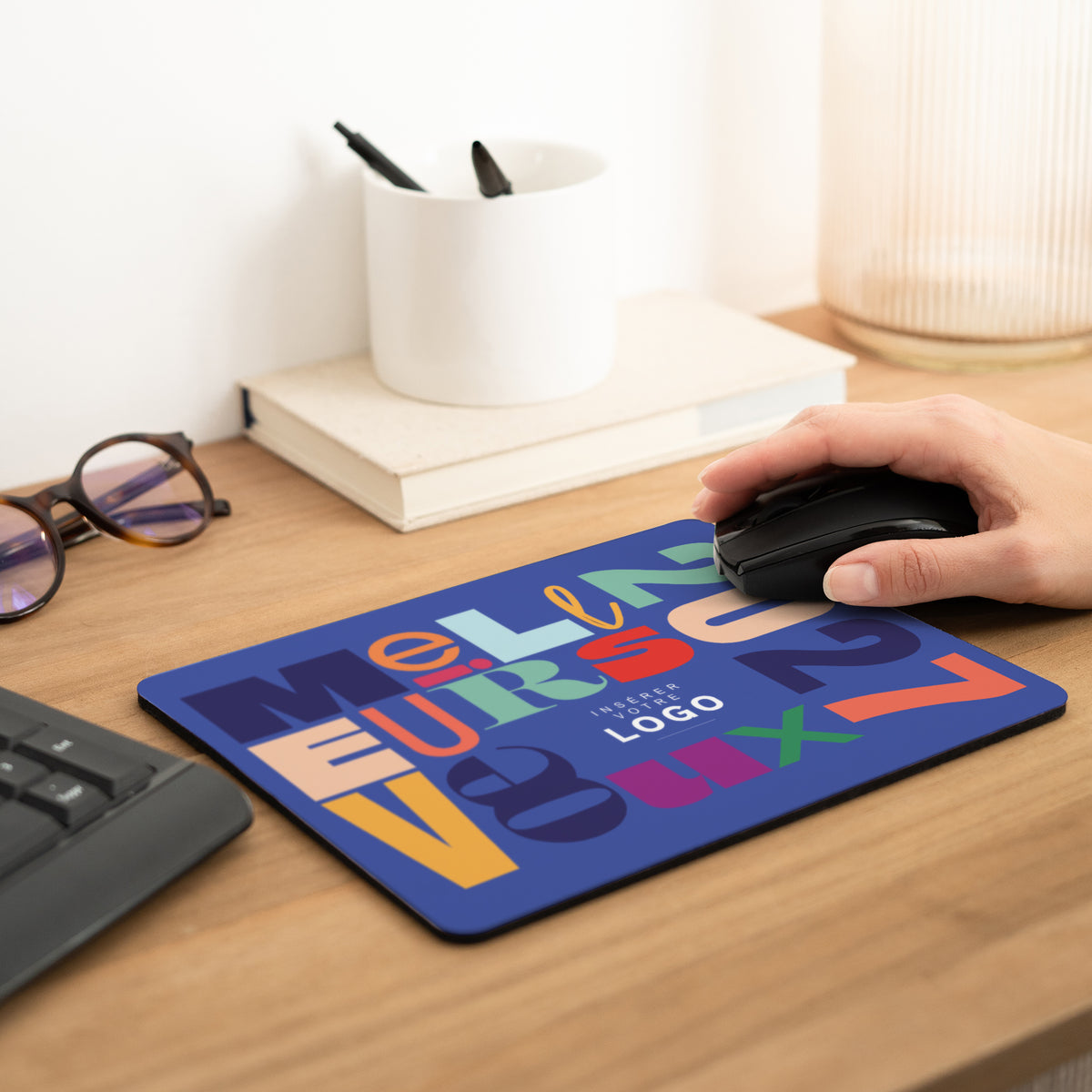 Vœux en Couleurs | Cadeau entreprise • Tapis de souris • 23 x 19,6 cm photo N° 2
