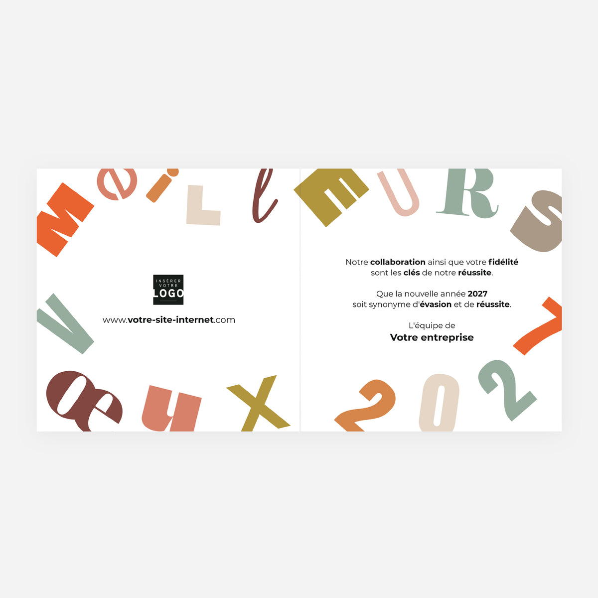 Regards Créatifs | Vœux professionnels • Carte de voeux • Carrée pliable photo N° 2