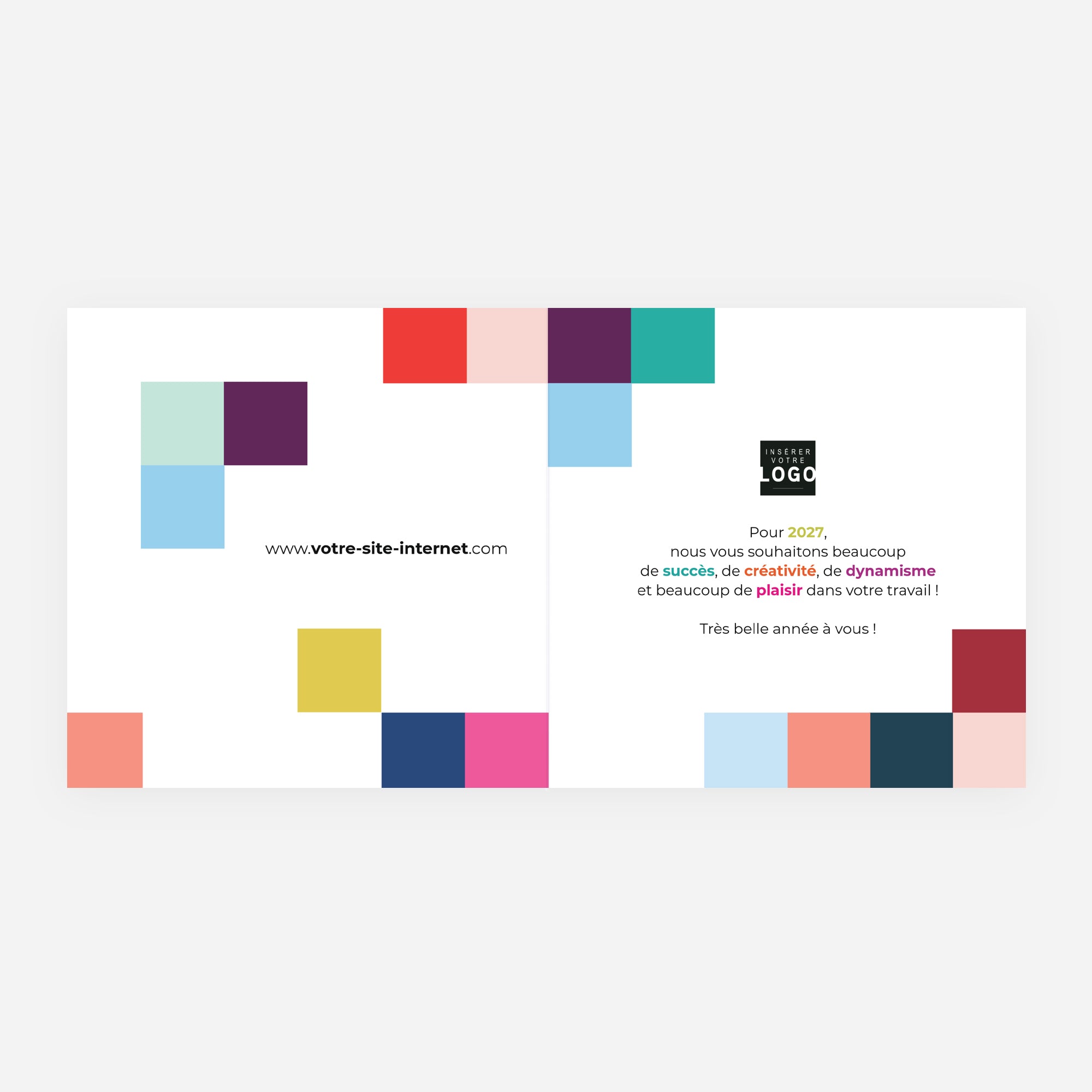 Carrés Créatifs | Vœux professionnels • Carte de voeux • Carrée pliable photo N° 2