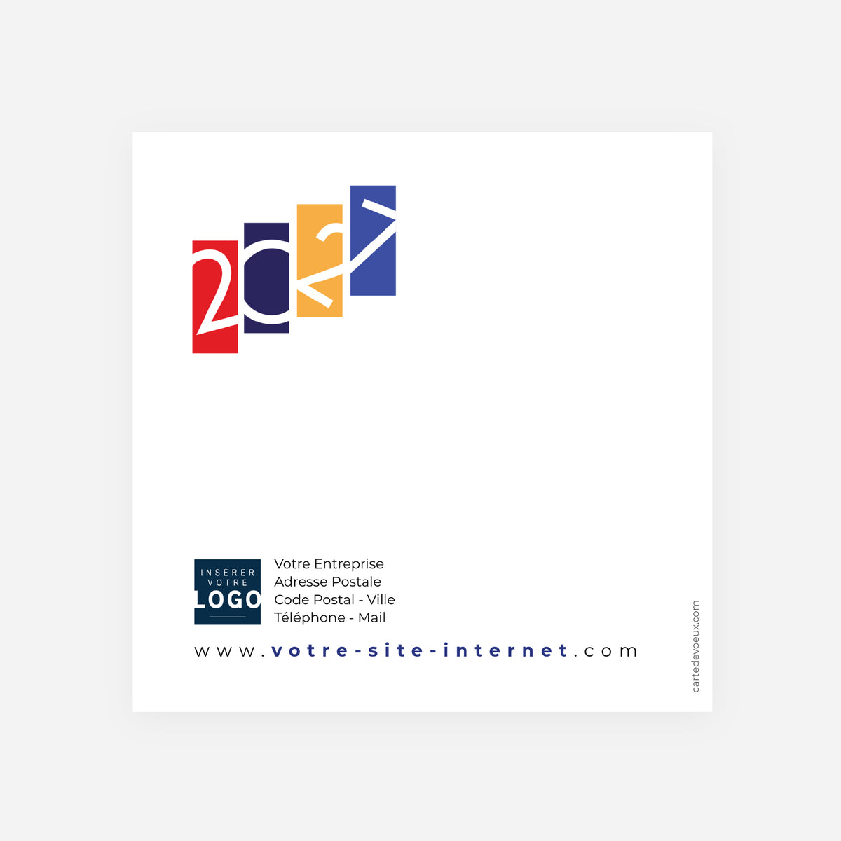 Vision Internationale | Vœux professionnels • Carte de voeux • Carrée pliable photo N° 3