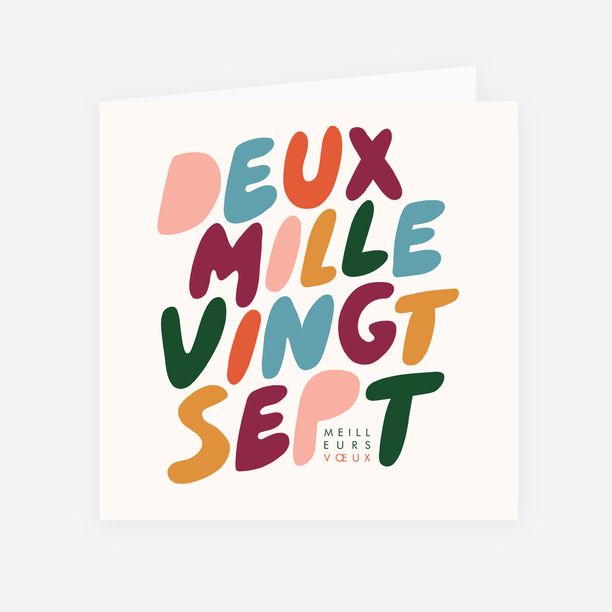Haut en couleur | Vœux professionnels • Carte de voeux • Carrée pliable photo N° 1