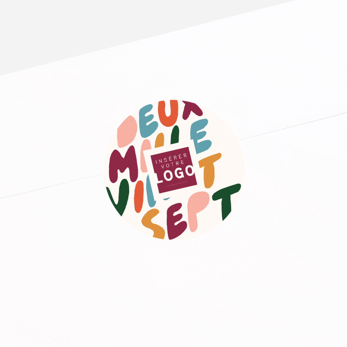 Haut en couleur | Vœux professionnels • Sticker • Rond photo N° 2
