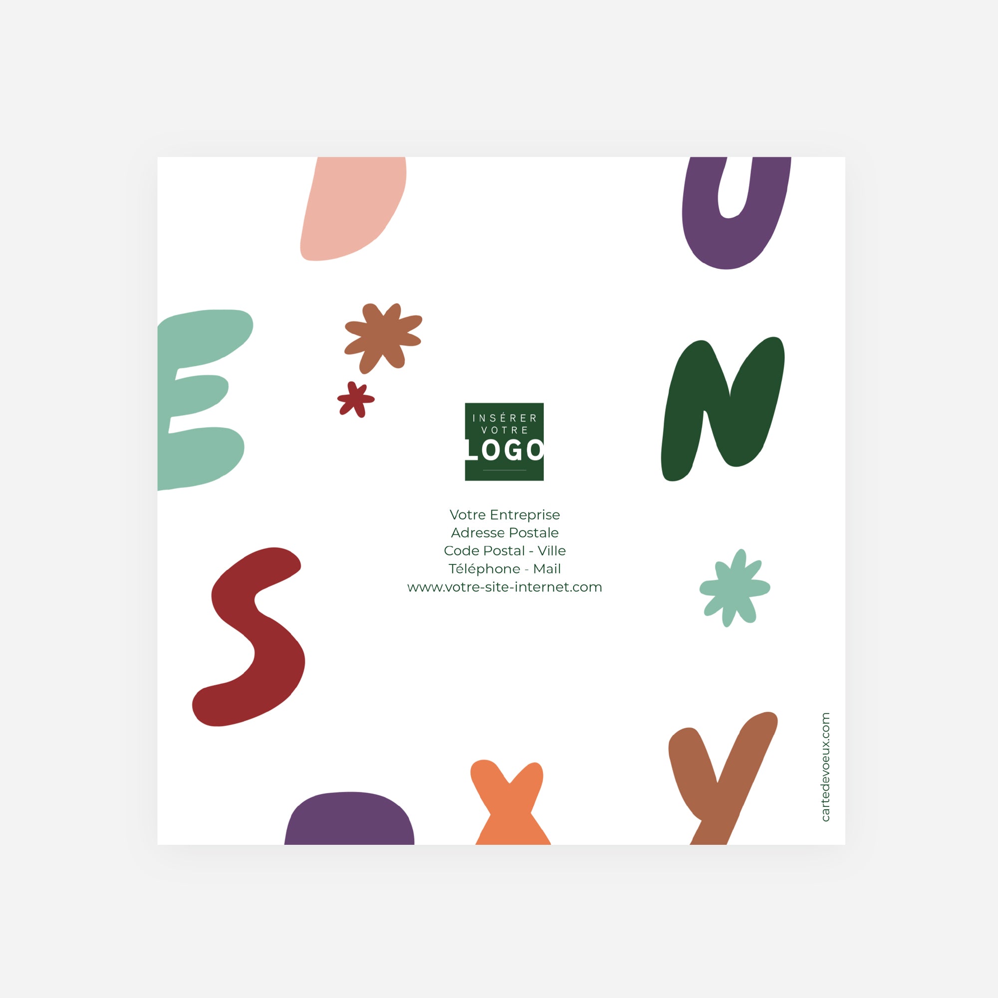 Vœux en Grand | Vœux professionnels • Carte de voeux • Carrée pliable photo N° 3