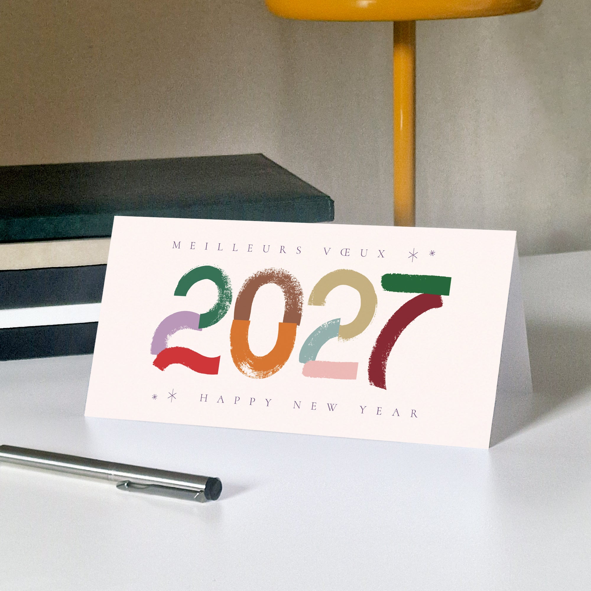 Colorful Year | Vœux professionnels • Carte de voeux • Panoramique pliable photo N° 5
