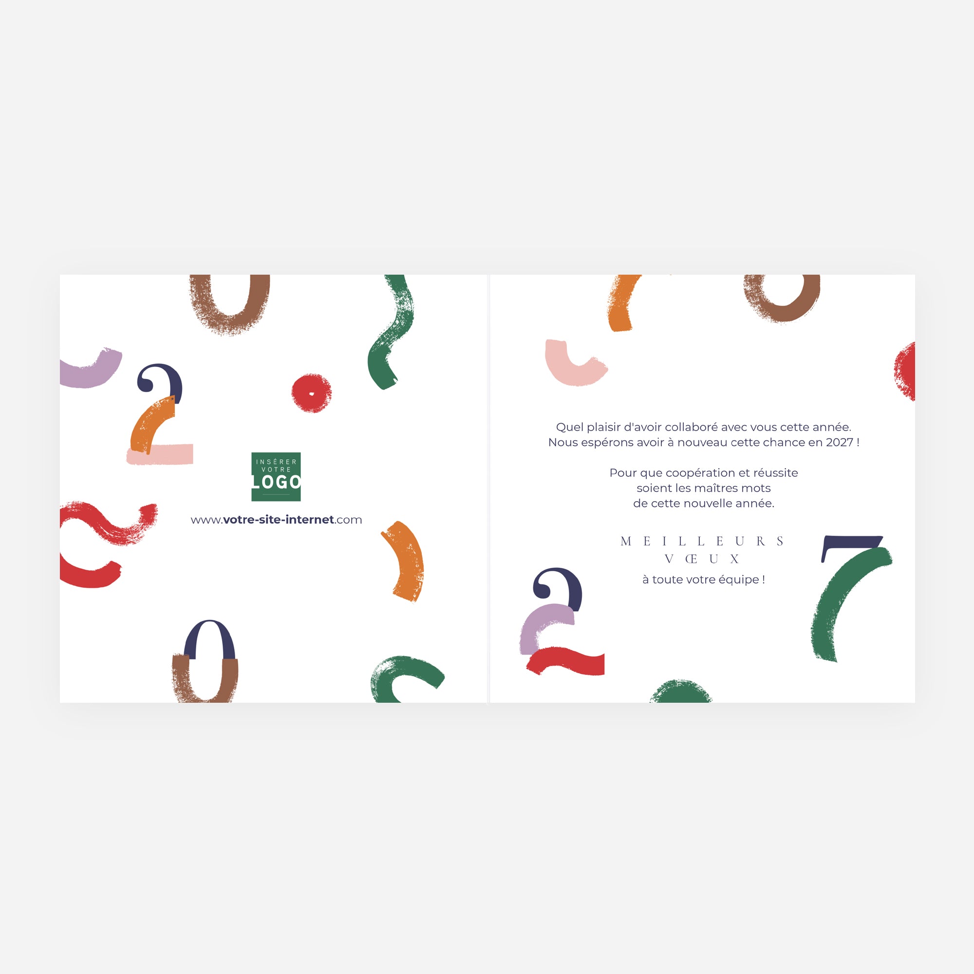 Creative Flow | Vœux professionnels • Carte de voeux • Carrée pliable photo N° 2
