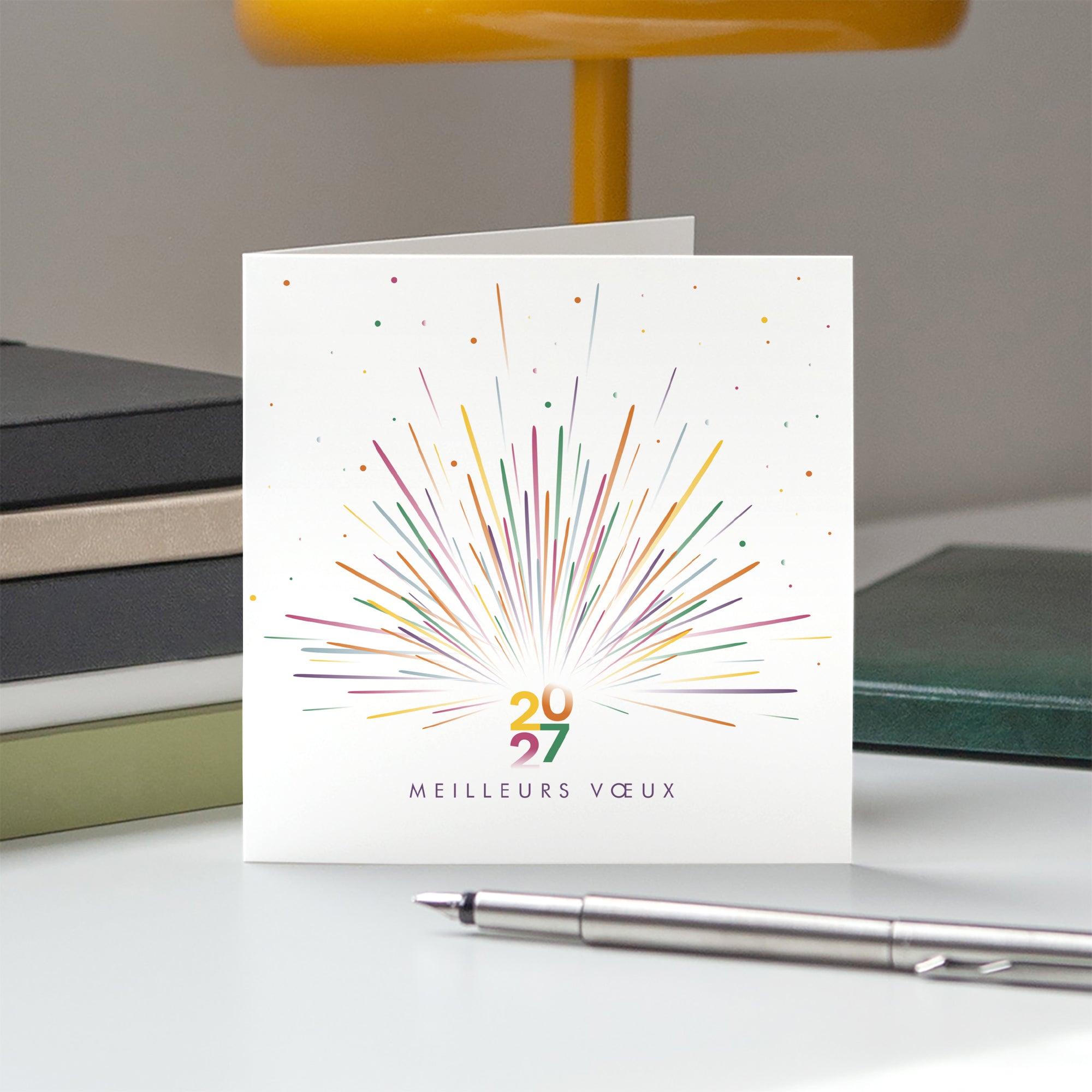 Éclat de Vœux | Vœux professionnels • Carte de voeux • Carrée pliable photo N° 5