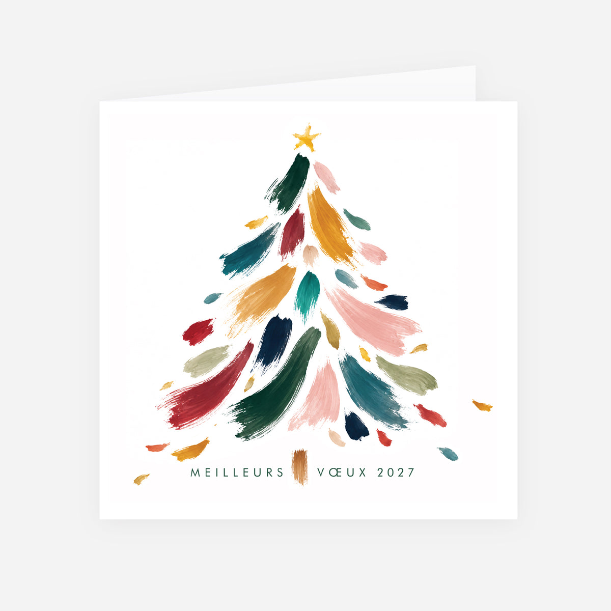 Touches de Noël | Vœux professionnels • Carte de voeux • Carrée pliable photo N° 1