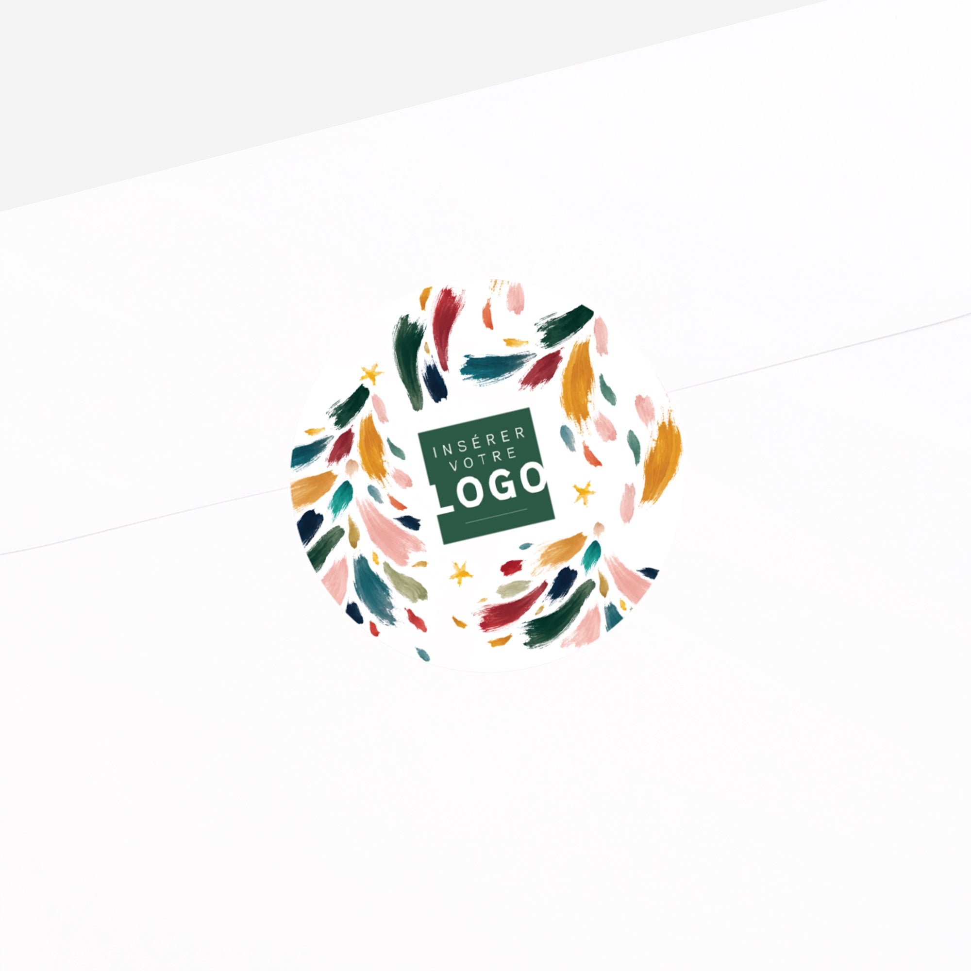 Touches de Noël | Vœux professionnels • Sticker • Rond photo N° 2