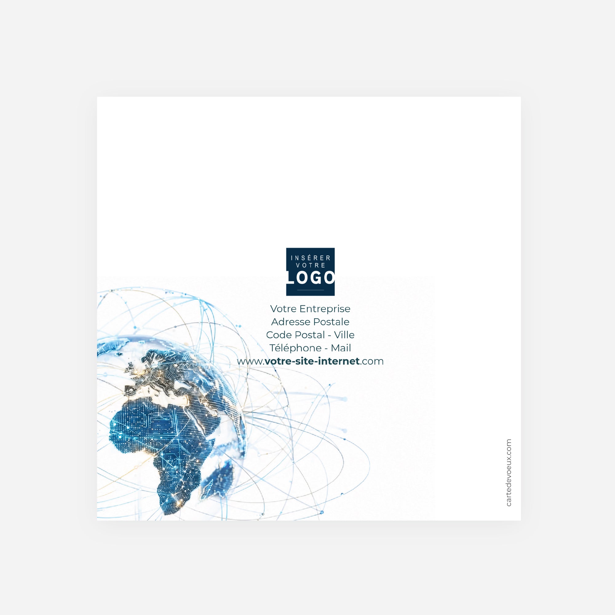 Connexions Sans Frontières | Vœux professionnels • Carte de voeux • Carrée pliable photo N° 3