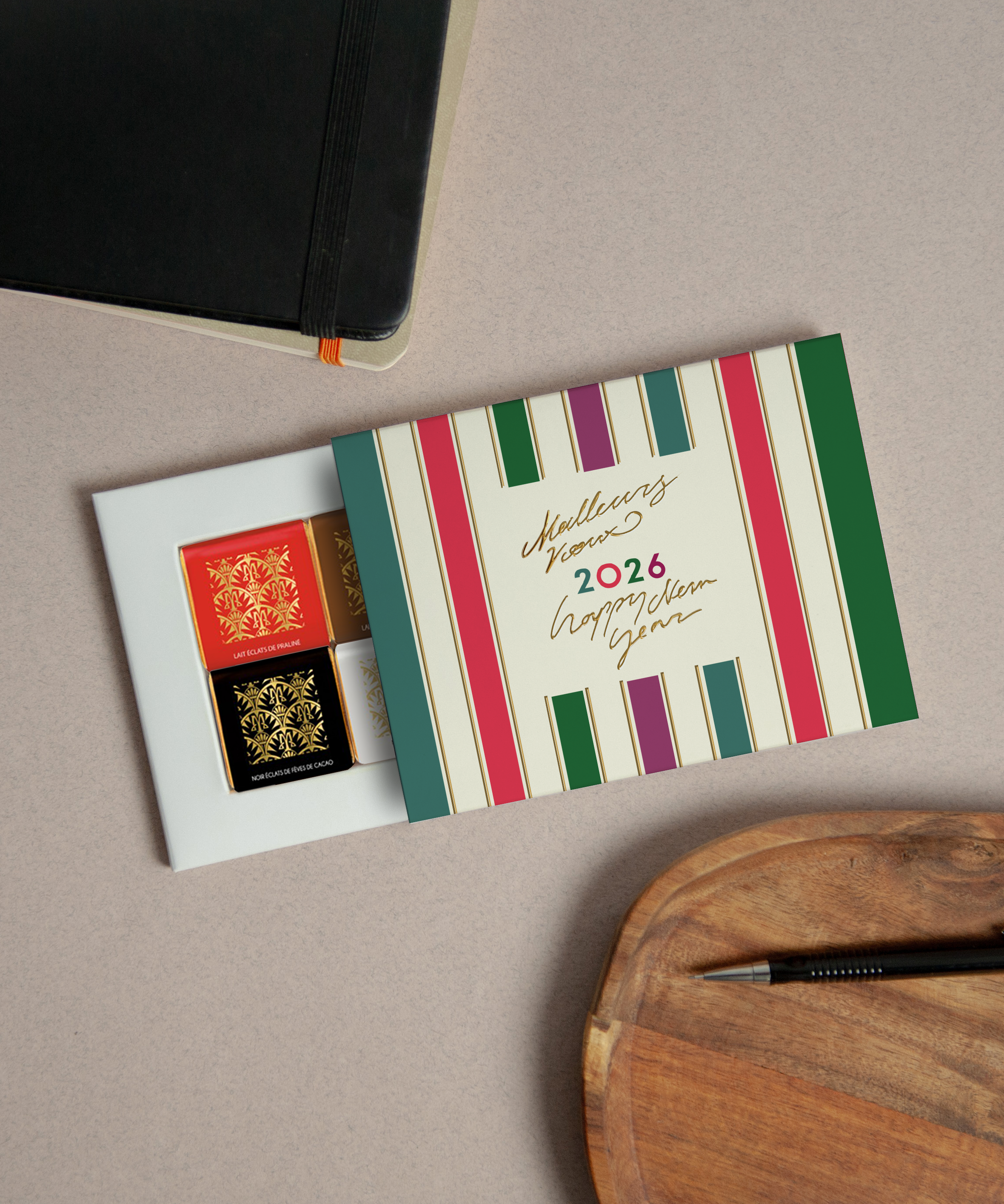 carte de voeux chocolat