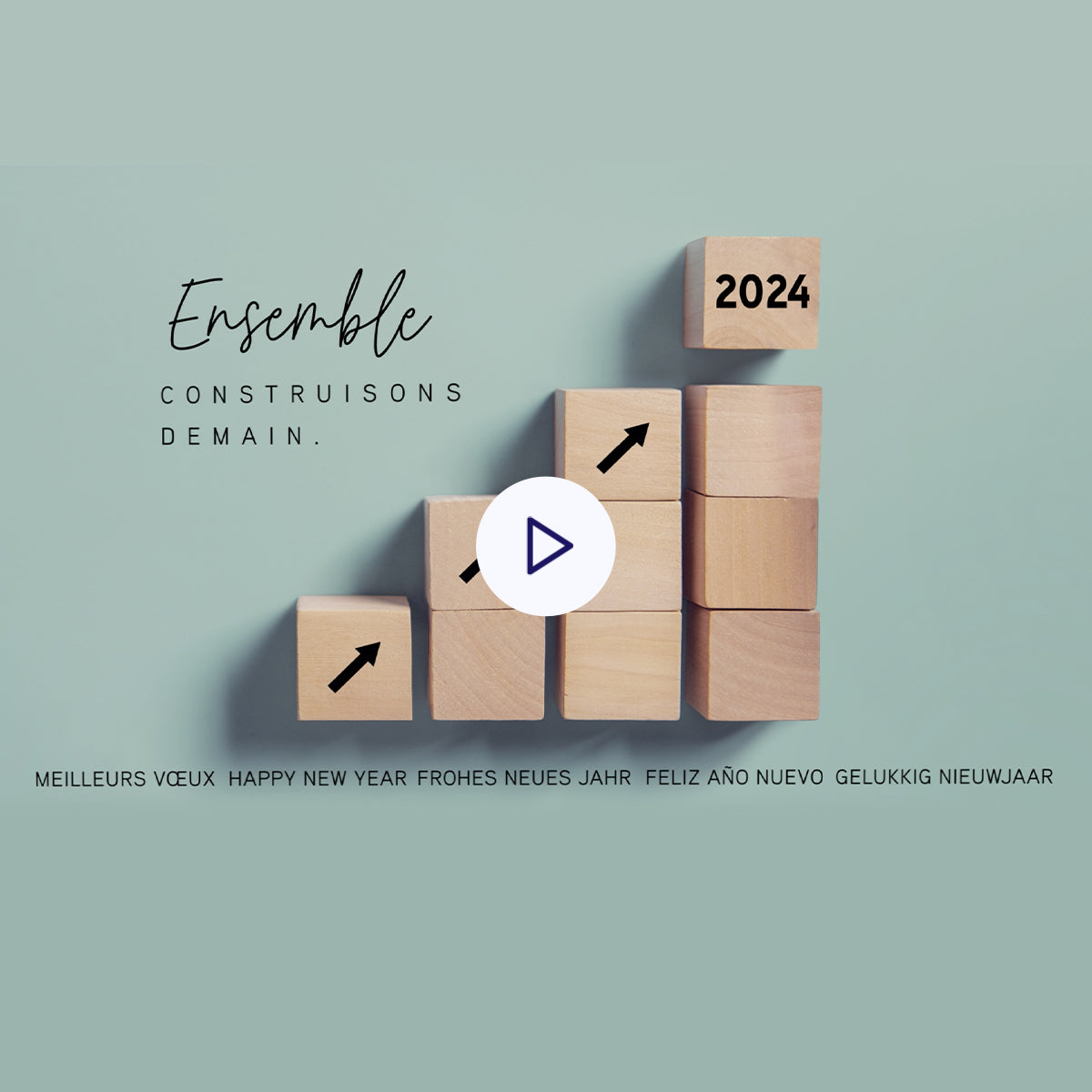 Croissance au Cube | Vœux professionnels • Carte virtuelle photo N° 1