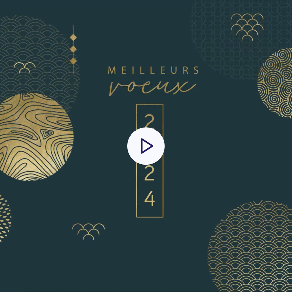 Pastilles dorées | Vœux professionnels • Carte virtuelle • eCard Vidéo photo N° 1