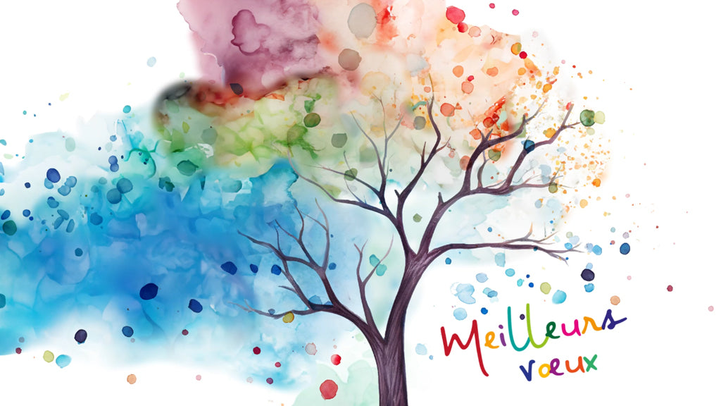 The watercolour tree | Vœux professionnels • Carte virtuelle • eCard Vidéo photo N° 1