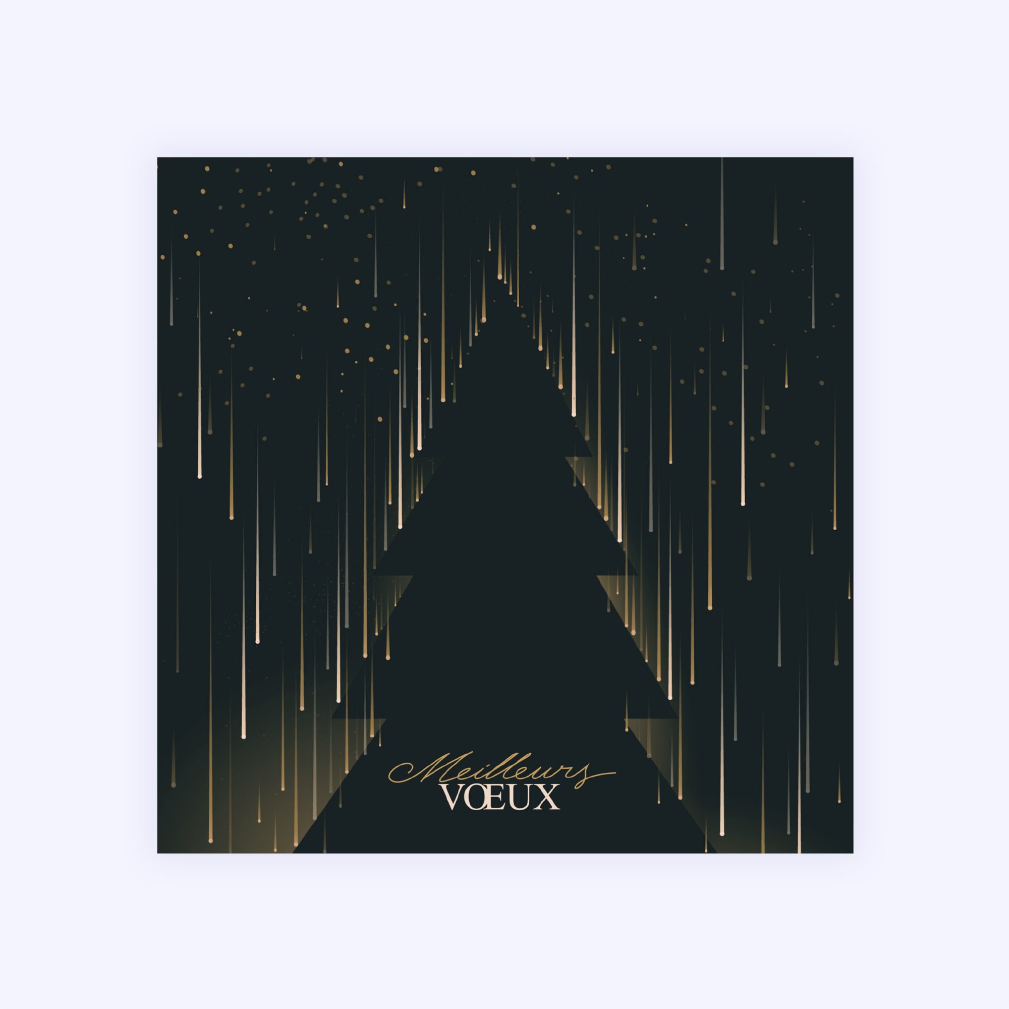 Pluie d'étoiles | Vœux professionnels • Carte de voeux photo N° 1