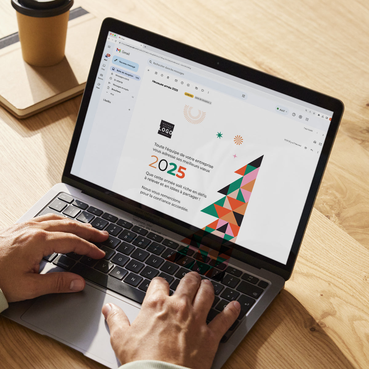 Sapin graphique | Vœux professionnels • Carte virtuelle photo N° 3