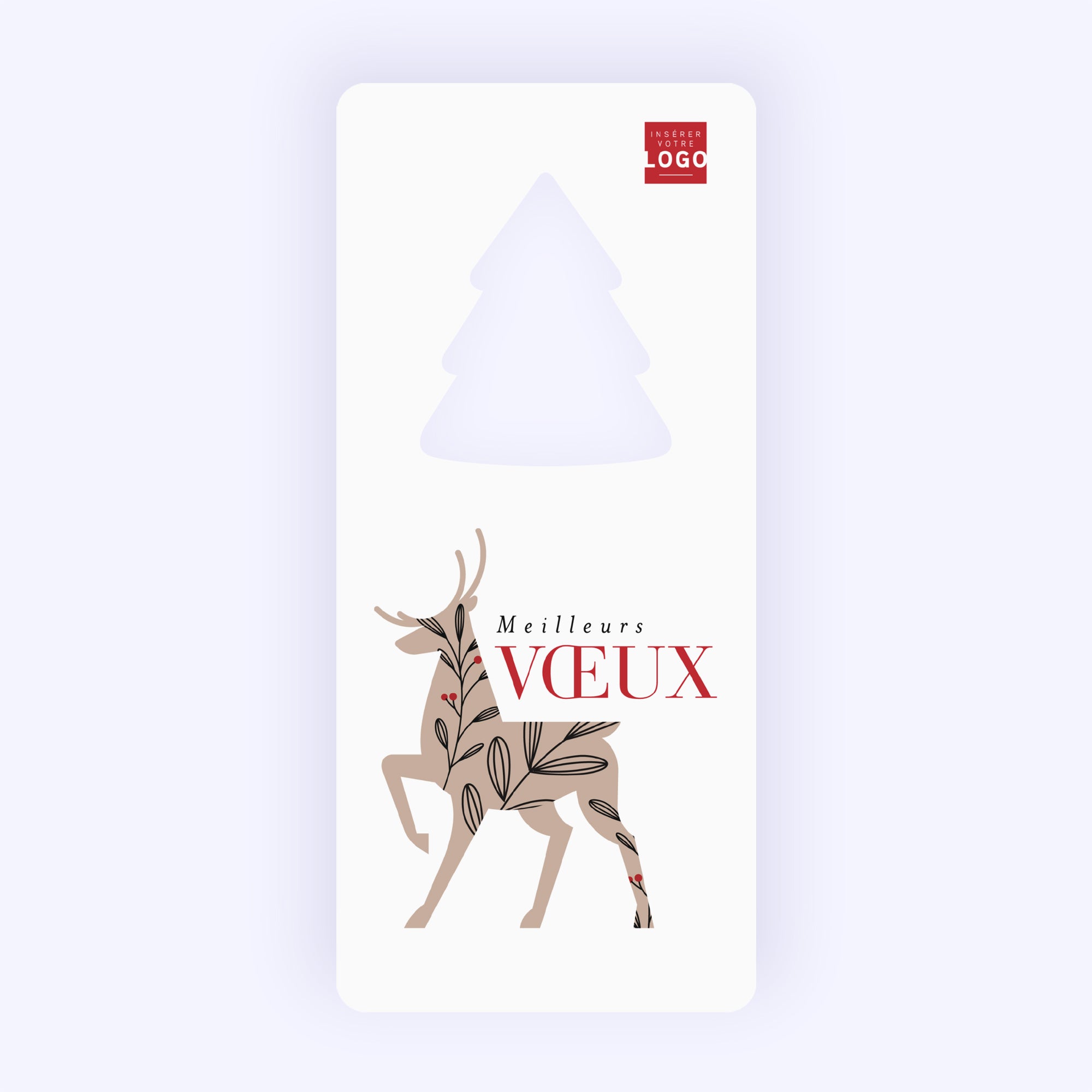 Renne de Noël | Vœux professionnels • Carte de voeux photo N° 1