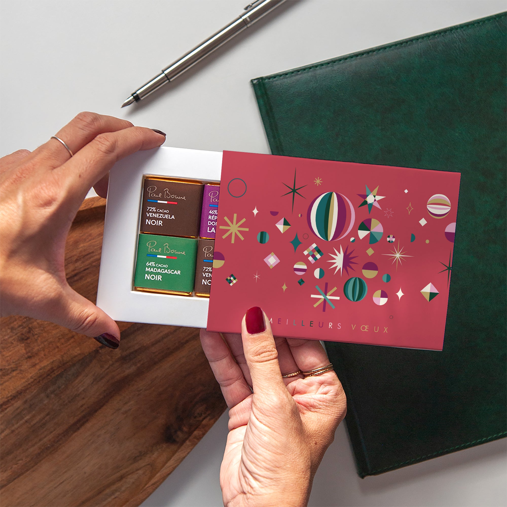 Constellation rouge | Vœux professionnels • Carte chocolats photo N° 2