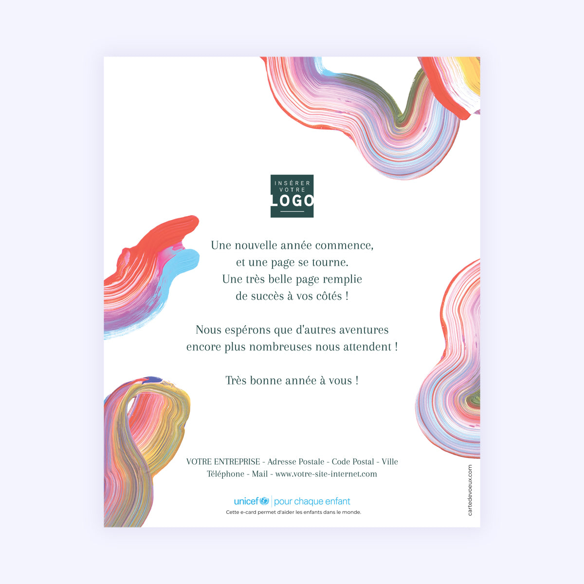 Vœux colorés | Vœux professionnels • Carte virtuelle photo N° 1